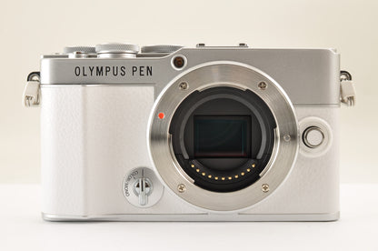 [Top Mint+++] OLYMPUS PEN E-P7 Mirrorless Camera White W zoom lens Kit US ships