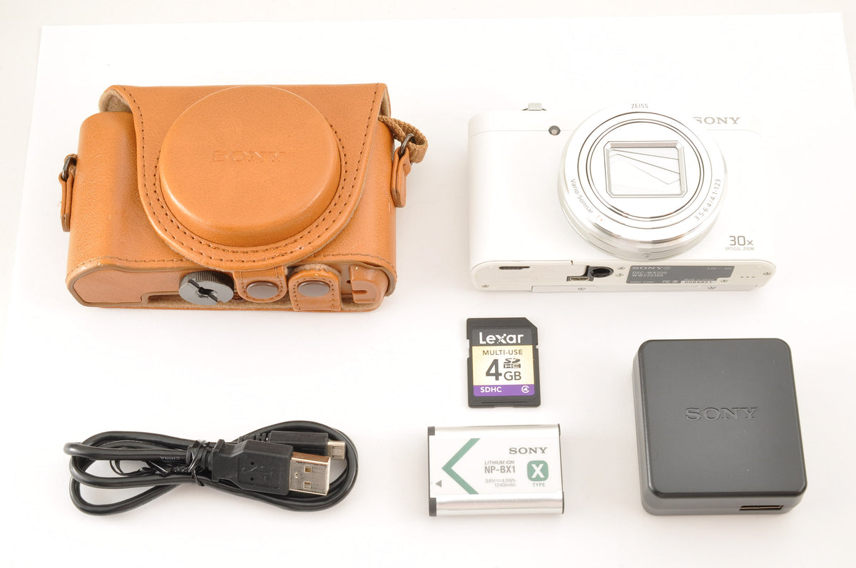 [Top Mint+] Sony DSC-WX500 White 18.2MP 30x Digital Camera in Case US OR Stock