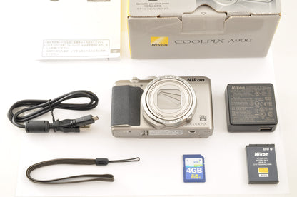 [Mint+++] Nikon COOLPIX A900 Silver 20.3MP Compact Digital Camera US OR Stock