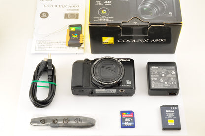 [Mint+ in BOX] Nikon COOLPIX A900 BLACK 20.3MP Compact Digital Camera US Ships