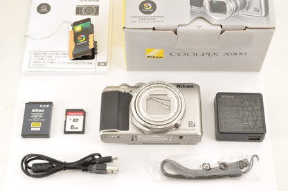 [Top Mint in BOX] Nikon COOLPIX A900 Silver 20.3MP Compact Digital Camera US OR