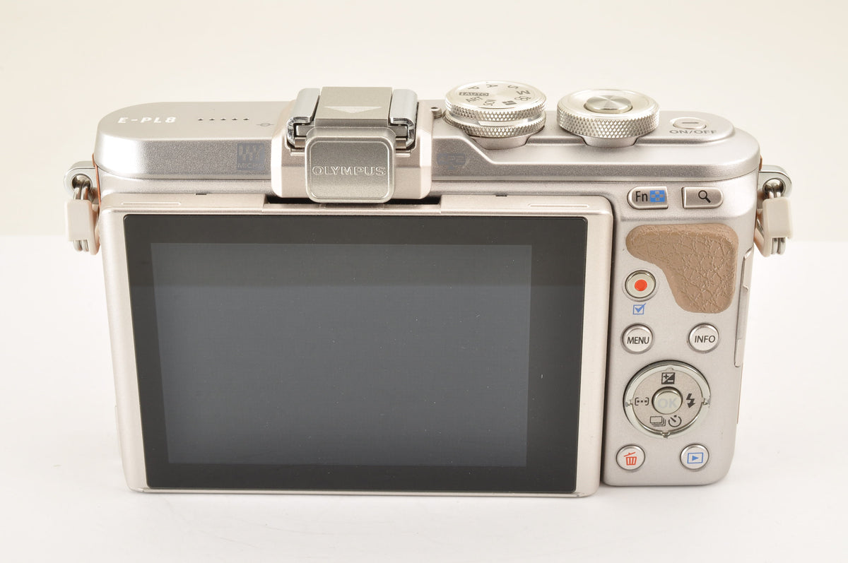 [Top Mint+ SC: 2600] OLYMPUS PEN E-PL8 BROWN w/14-42mm & 40-150mm Lens US Ships