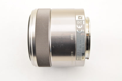[Mint+++++] SONY E 30mm f/3.5 SEL30M35 SILVER E-Mount Macro Lens Ship from USA
