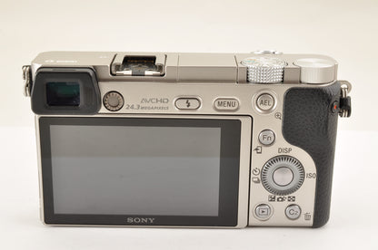 [US Duty Paid] SONY A6000 ILCE-6000Y SILVER w/ SELP1650 & SEL55210 SC:10320 USA