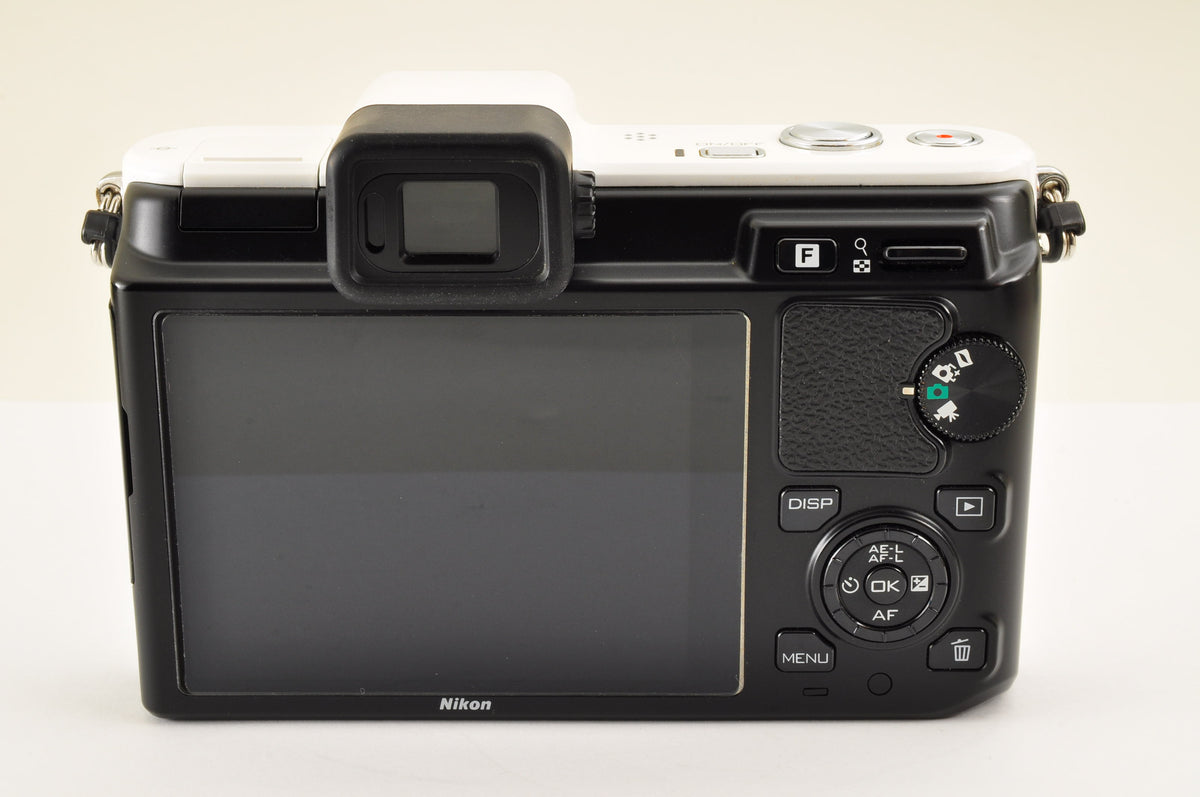 [Top Mint+] Nikon 1 V1 White Mirrorless Camera w/ 18.5mm & 30-110mm Lens US OR