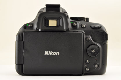[Top Mint+] Nikon D5200 24.1MP Digital SLR BLACK w/ 18-55mm & 55-300mm US Stock