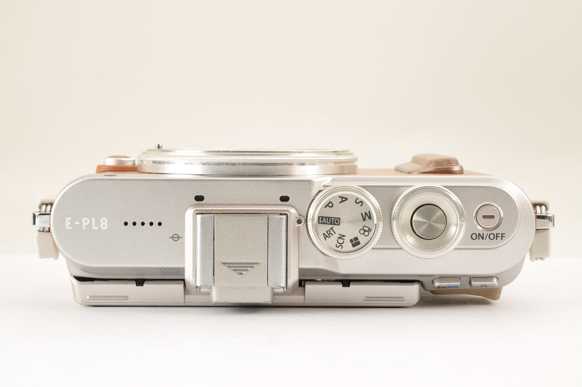 [Top Mint+ SC: 2600] OLYMPUS PEN E-PL8 BROWN w/14-42mm & 40-150mm Lens US Ships
