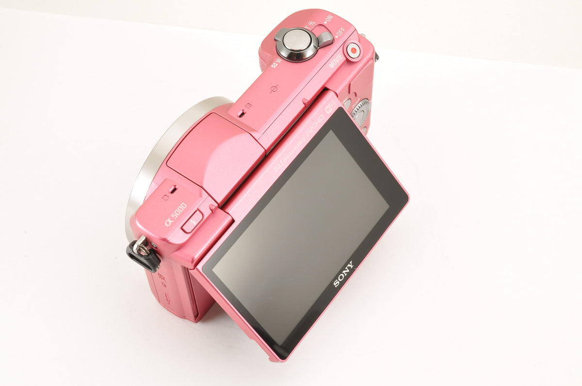 [Top Mint+] SONY Alpha A5000 Digital Camera PINK & SELP1650 Lens English OK!