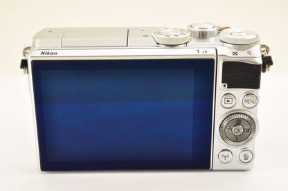 [Top Mint+ SC:6077] Nikon 1 J5 Silver Lens Kit 10-30mm PD & 18.5mm US OR Stock