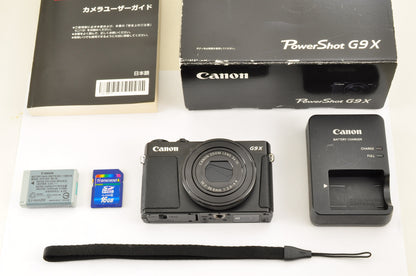 [Mint+++ in BOX] Canon PowerShot G9X 20.2MP Black Compact Digital Camera US Ship