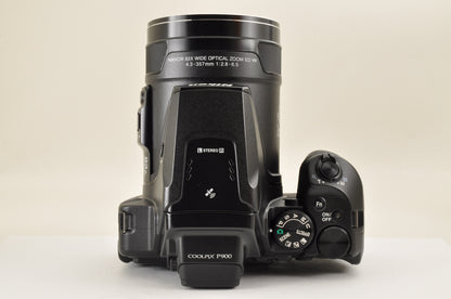 [Top Mint] Nikon COOLPIX P900 Black 83x zoom 16MP Compact Digital Camera US Ship