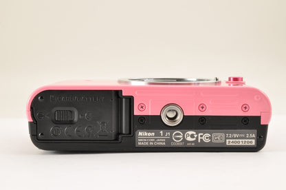 [Mint+++ SC:1653] Nikon 1 J1 Pink 10.1MP Mirrorless Camera 10-30mm & 30-110mm US