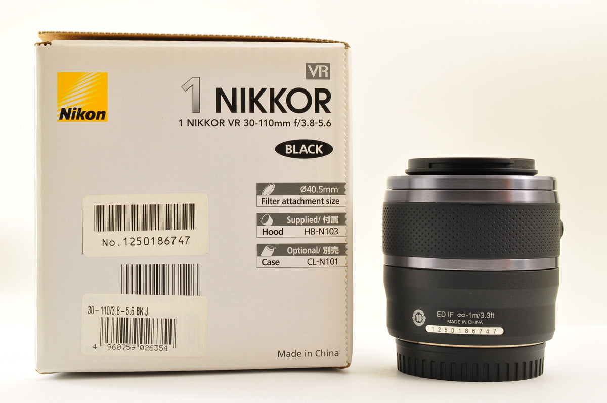 [Top Mint+] Nikon 1 NIKKOR 30-110mm f/3.8-5.6 VR Black Zoom lens Ship from US