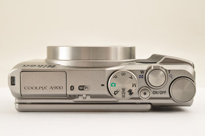 [Top Mint+ in BOX] Nikon COOLPIX A900 Silver 20.3MP Compact Digital Camera OR US