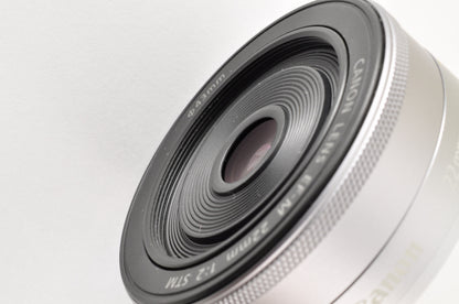[Top Mint+] Canon EF-M 22mm f/2 STM AF Lens Silver for EOS EF-M Mount US OR Ship