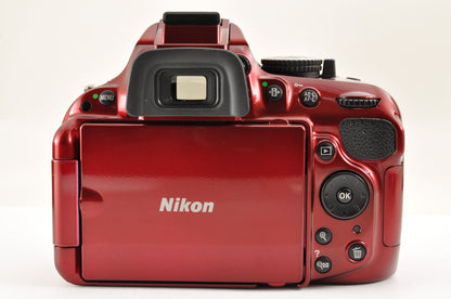 [Mint+] Nikon D5200 24.1MP Digital SLR Red w/18-55mm & 55-200mm VR US Ships