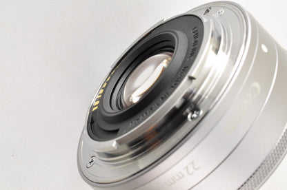 [Top Mint+] Canon EF-M 22mm f/2 STM AF Lens Silver for EOS EF-M Mount US OR Ship