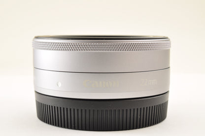 [Top Mint+] Canon EF-M 22mm f/2 STM AF Lens Silver for EOS EF-M Mount US OR Ship