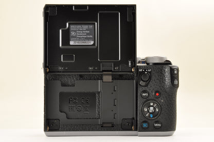 [Top Mint+] Canon EOS M6 Mark II Double Zoom Kit EF M15-45 M55-200 Lens US Stock