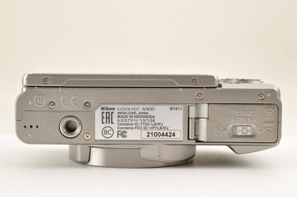 [Top Mint+ in BOX] Nikon COOLPIX A900 Silver 20.3MP Compact Digital Camera OR US