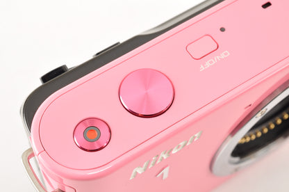[Mint+++ SC:1653] Nikon 1 J1 Pink 10.1MP Mirrorless Camera 10-30mm & 30-110mm US