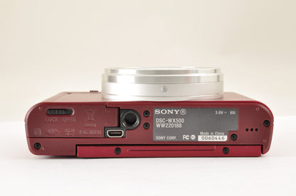 [US Duty Paid] Sony DSC-WX500 RED 18.2MP 30x Digital Camera Multilingual US Ship