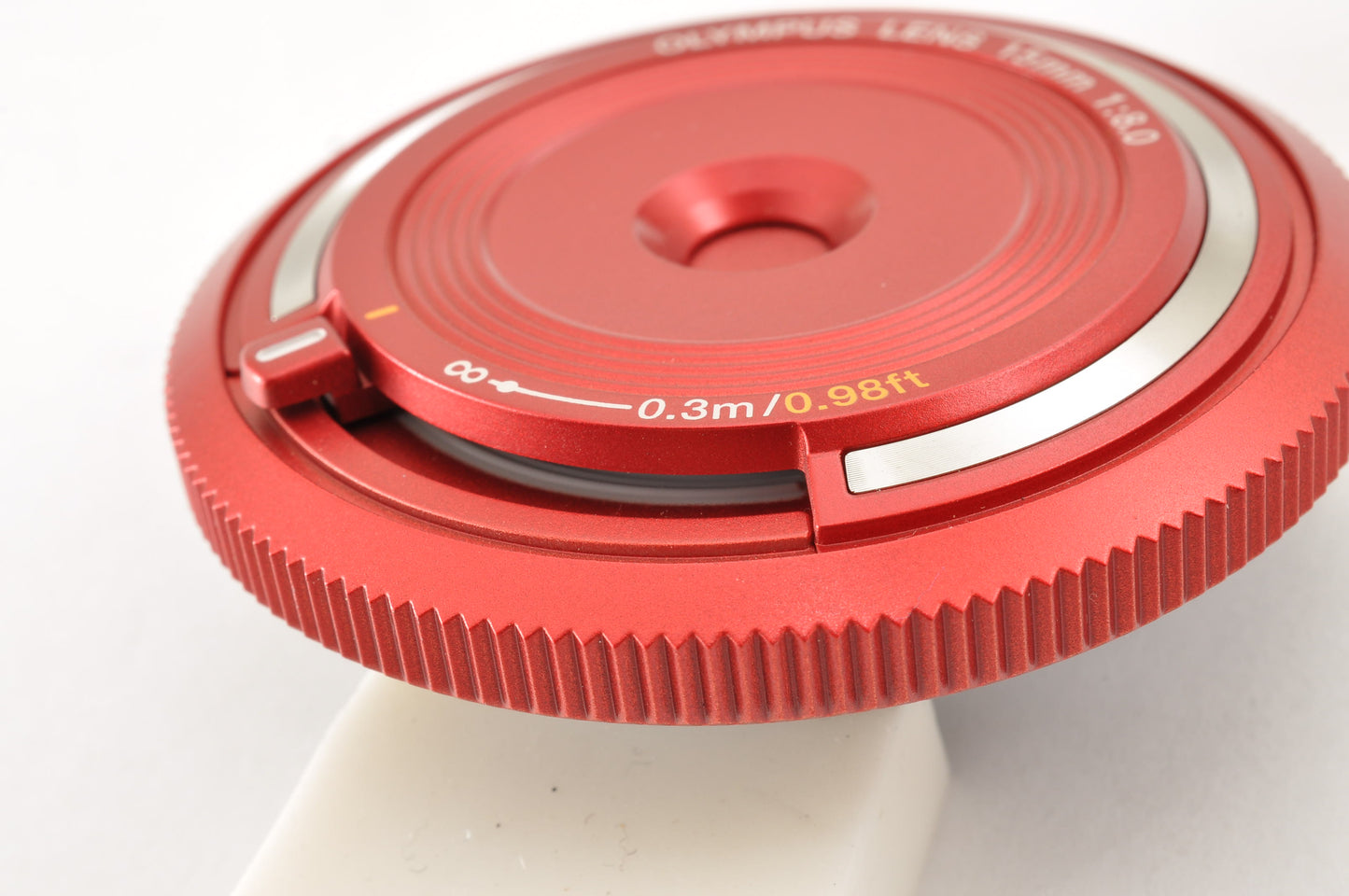 [US Duty Paid] Olympus Lens 15mm f/8 RED BCL-1580 Body Cap Lens for Pen USA