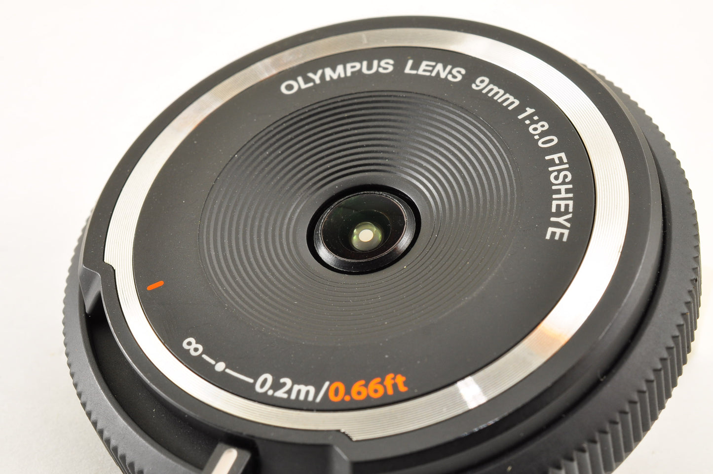 [Mint+++] OLYMPUS Fisheye Body Cap Lens Black 9mm f/8.0 BCL-0980 Wide Angle USA