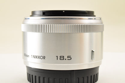 [US Duty Paid] Nikon 1 Nikkor 18.5mm F/1.8 Silver Lens for Nikon 1 mount US Ship