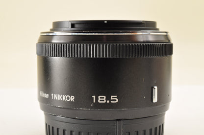[US Duty Paid] Nikon 1 Nikkor 18.5mm F/1.8 Black Lens for Nikon 1 mount US Ship