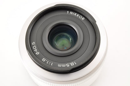 [Top Mint+] Nikon 1 V1 White Mirrorless Camera w/ 18.5mm & 30-110mm Lens US OR