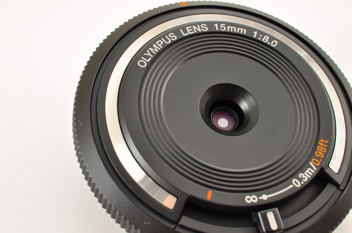 [Top Mint+++] Olympus Lens 15mm f/8 Black BCL-1580 Body Cap Lens for Pen US OR