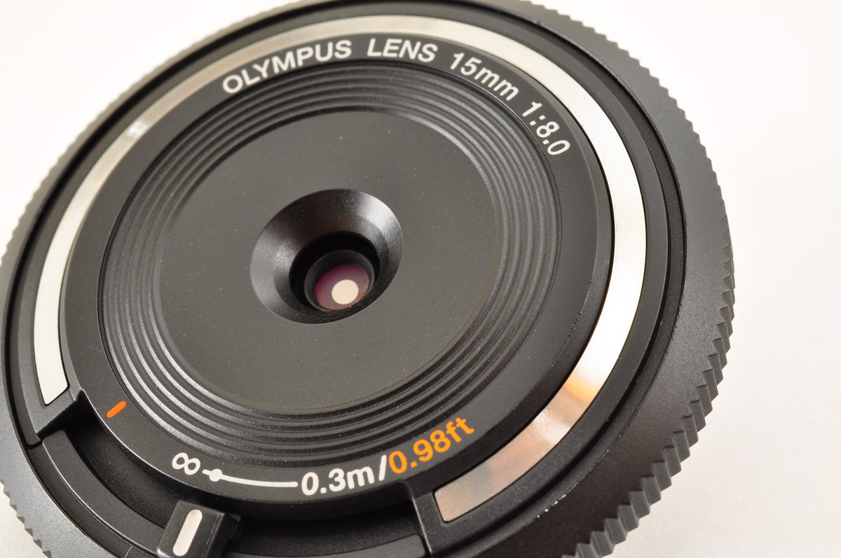 [Top Mint+++] Olympus Lens 15mm f/8 Black BCL-1580 Body Cap Lens for Pen US OR