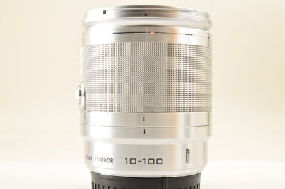 [Top Mint+] Nikon 1 NIKKOR 10-100mm F/4-5.6 VR ZOOM Lens Silver Ship from USA