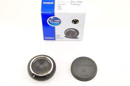 [Top Mint+] OLYMPUS Fisheye Body Cap Lens Black 9mm f/8.0 BCL-0980 Wide Angle US