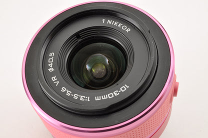 [US Duty Paid] Nikon 1 J2 Pink Digital Camera 10-30mm & 30-110mm Lens US Ships