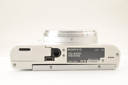 [Top Mint+] Sony DSC-WX500 White 18.2MP 30x Digital Camera in Case US OR Stock