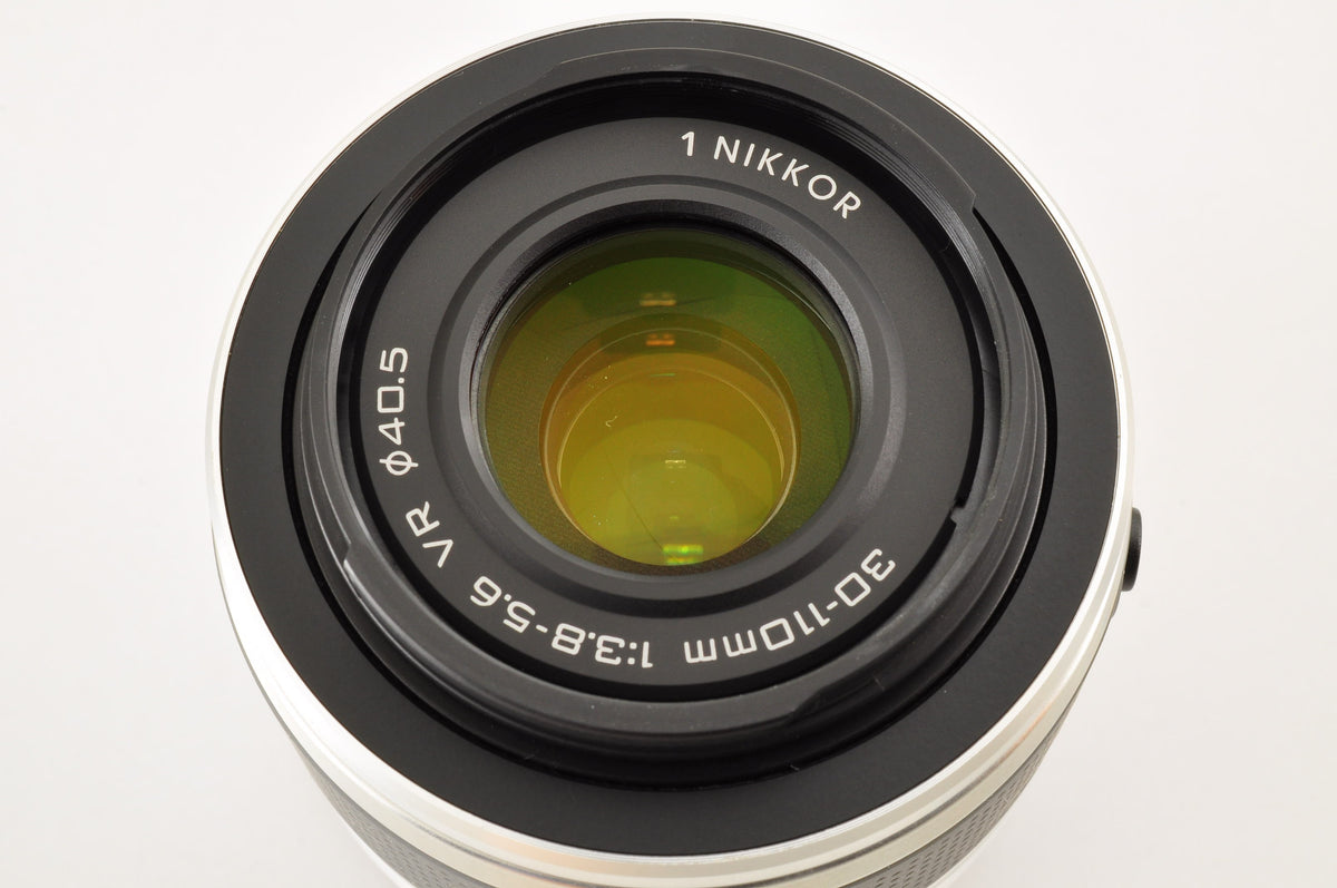 [Top Mint+] Nikon 1 V1 White Mirrorless Camera w/ 18.5mm & 30-110mm Lens US OR