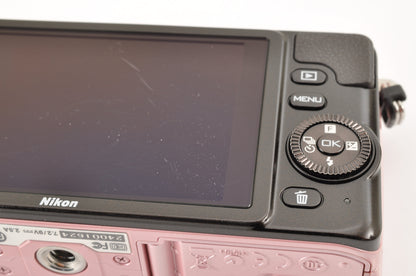 RARE! [Mint+] Nikon 1 S1 PINK Mirrorless Digital Camera  W zoom kit US OR Stock