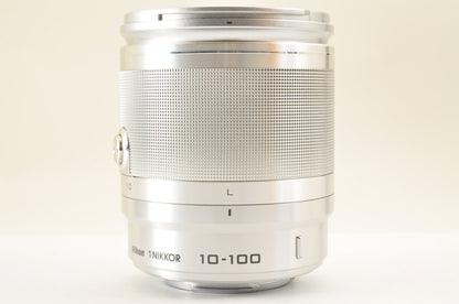 [Top Mint+] Nikon 1 J3 14.2MP Mirrorless Digital Silver 10-100mm VR kit US Stock