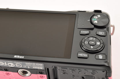 [Top Mint+] Nikon 1 J1 Pink 10.1MP Mirrorless Camera 10-30mm & 30-110mm US OR