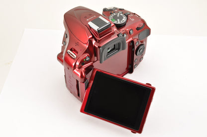 [Mint+] Nikon D5200 24.1MP Digital SLR Red w/18-55mm & 55-200mm VR US Ships