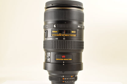 [Top Mint] Nikon AF NIKKOR 80-400mm f/4.5-5.6 D ED VR Zoom Lens Ship from USA