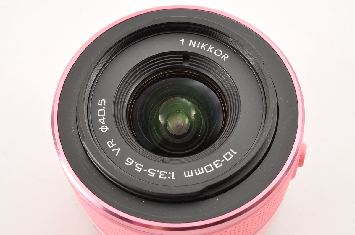 [Top Mint+] Nikon 1 J1 Pink 10.1MP Mirrorless Camera 10-30mm & 30-110mm US OR