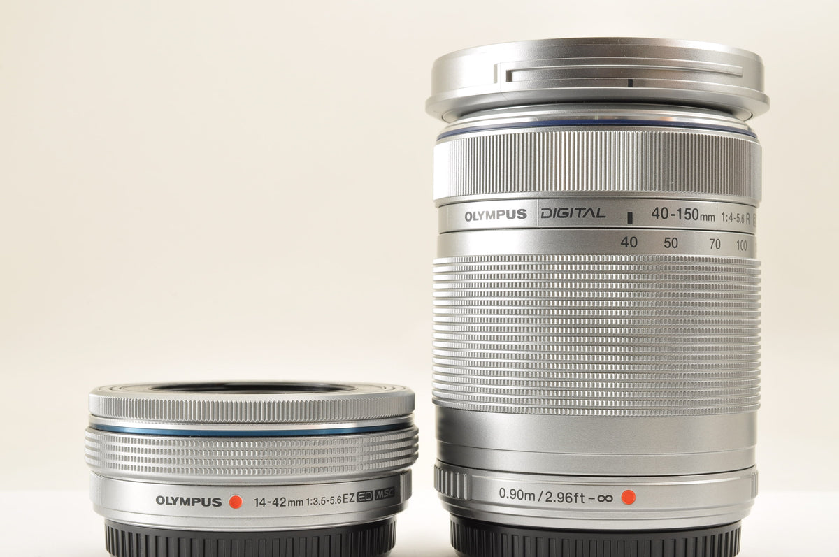 [Top Mint+ SC: 2969] OLYMPUS PEN E-PL8 White w/14-42mm & 40-150mm Lens US Ships