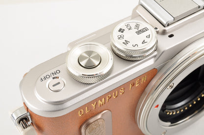 [US Duty Paid] OLYMPUS PEN E-PL8 Brown 14-42mm 40-150mm Lens Count:1917 From USA