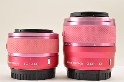 [Mint+++] Nikon 1 J2 Pink Digital Camera 10-30mm & 30-110mm Lens US OR Stock