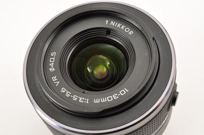 [Mint+++] Nikon 1 V1 Black Mirrorless Camera 10-30mm & 30-110mm W zoom Lens Kit