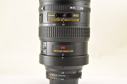 [US Duty Paid] Nikon AF NIKKOR 80-400mm f/4.5-5.6 D ED VR Zoom Lens Ship from US