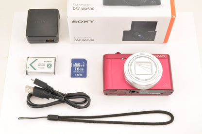 [Top Mint+] SONY Cyber-Shot DSC-WX500 Compact Digital Camera RED English US Ship